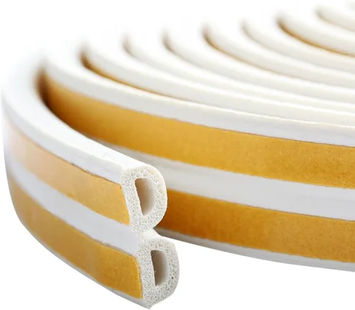 PRUGNA Burlete de sellado de puerta de 20 pies, tira de sellado de goma para ventana, cinta de espuma autoadhesiva para ventana de puerta y