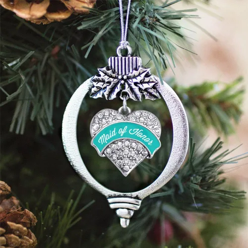 Vista 415 de Inspired Silver - Adorno con dije de hermana gemela - Adornos navideños de plata con circonitas cúbicas