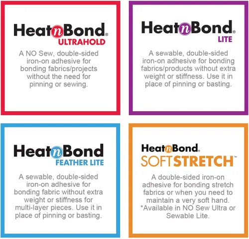 Vista 4 de HeatnBond UltraHold - Paquete de adhesivos termoadhesivos para planchar, 17 pulgadas x 5 yardas, color blanco