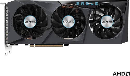 Vista 4 de GIGABYTE Tarjeta gráfica Radeon RX 6600 Eagle 8G, sistema de refrigeración WINDFORCE 3X, 8GB 128-bit GDDR6, tarjeta de video GV-R66EAGLE-8GD