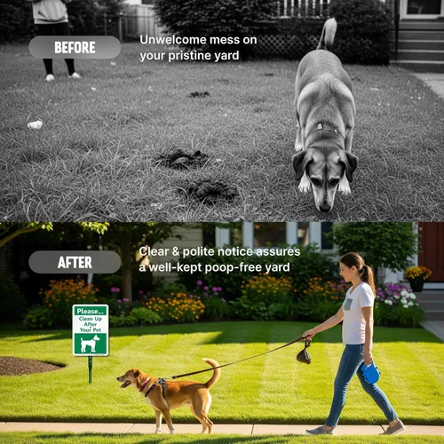 Vista 8 de SmartSign - Letrero con texto en inglés "Please Clean Up After Your Pet Yard Graphic", aluminio laminado a prueba de óxido de 40 mil, kit de letrero
