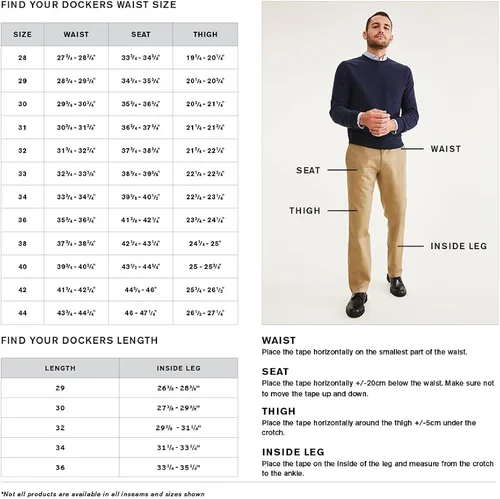 Vista 6 de Dockers Signature - Pantalón elástico de algodón para hombre de ajuste clásico y plisado, caqui