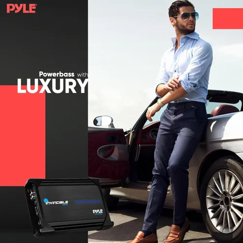 Vista 8 de Pyle Amplificador MOSFET de 2 canales de 2000W máximo, amplificador de audio para automóvil Serie Invencible con Clase AB de alta corriente, filtro