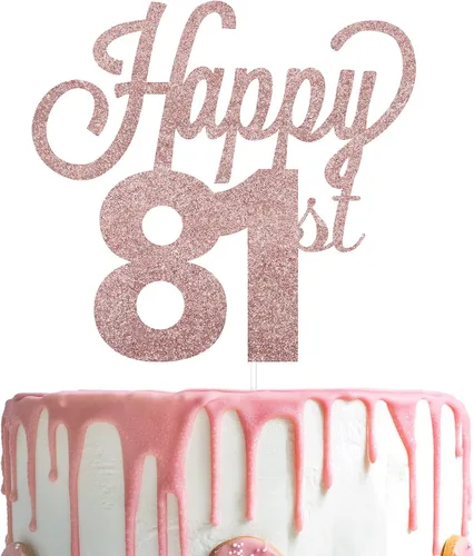 Vista 93 de LINGTEER - Decoración para pastel con texto "Happy Birthday 100", color negro