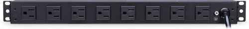 Vista 3 de CyberPower PDU15B8R PDU básica, 100-125V, 15A (Derado a 12A), 8 tomacorrientes, 1U montaje en rack