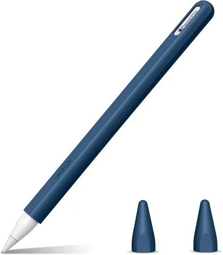 Vista 10 de Fintie Funda de Silicona para Apple Pencil Pro y Apple Pencil de 2ª Generación, Funda Ligera para Lápiz Protectora Suave con Agarre y Soporte con 2