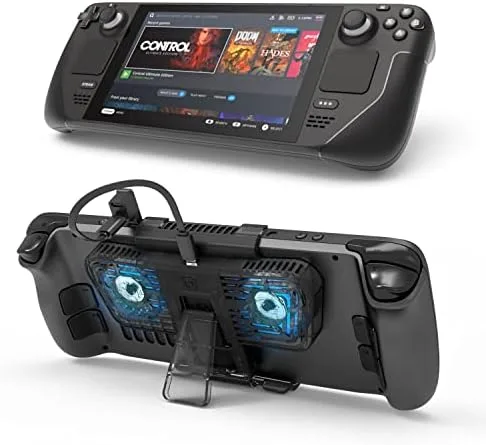 Cooling Fan for Steam Deck DockHacksya Stand Base for Steam Deck with KickstandSteam Deck Cooler Accessories Compatible with Valve Steam Deck