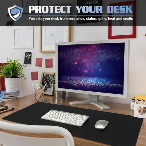 Vista 5 de K KNODEL Alfombrilla de escritorio antideslizante, tapete de escritorio, blotter de escritorio, alfombrilla de escritorio para escritorio, protector