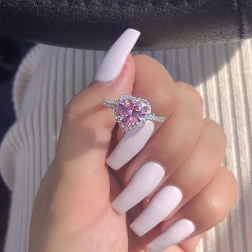 Vista 19 de Iumer - Anillo de zircón de dos piezas con incrustaciones de diamantes de imitación artificiales para mujer, talla 6-10.