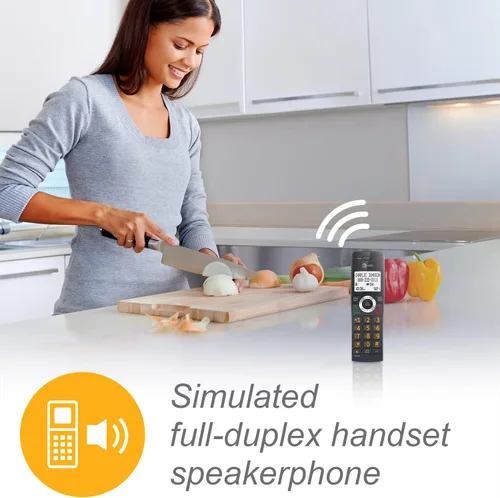 Vista 10 de AT&T CL82219 DECT 6.0 - Teléfono inalámbrico de 2 auriculares para el hogar con contestadora, bloqueo de llamadas, identificador de llamadas por