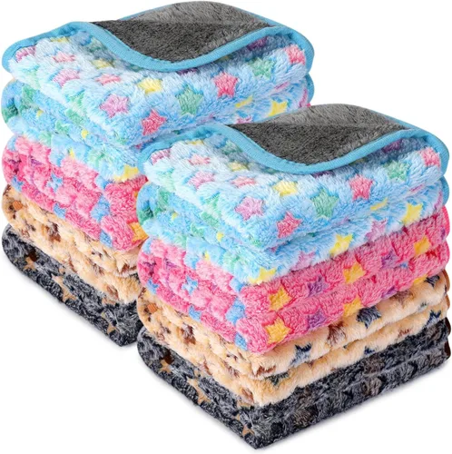 Vista 14 de Tudomro 8 Piezas Mantas Absorbentes y Lavables para Conejillo de Indias, Ropa de Cama de Vellón Animal, Forros para Jaula, Impermeables