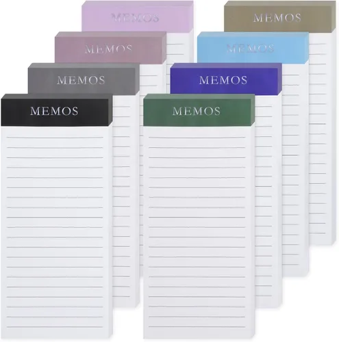 Vista 9 de 4 paquetes de blocs de notas magnéticos para nevera, gran almohadilla magnética para lista de comestibles para nevera, diseño completo con parte