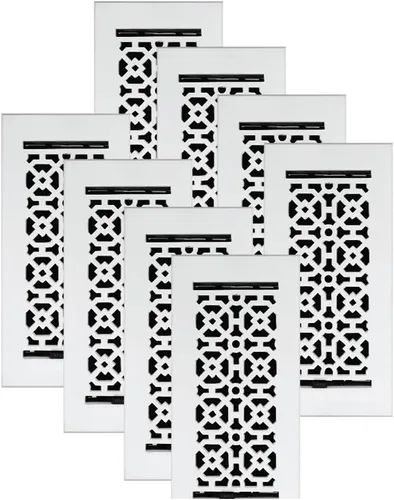 Vista 27 de Achtek - Rejilla de ventilación de suministro de aire de 4 x 10 pulgadas con apertura de conducto (total 5-1/2 x 11-3/4 pulgadas), cubierta