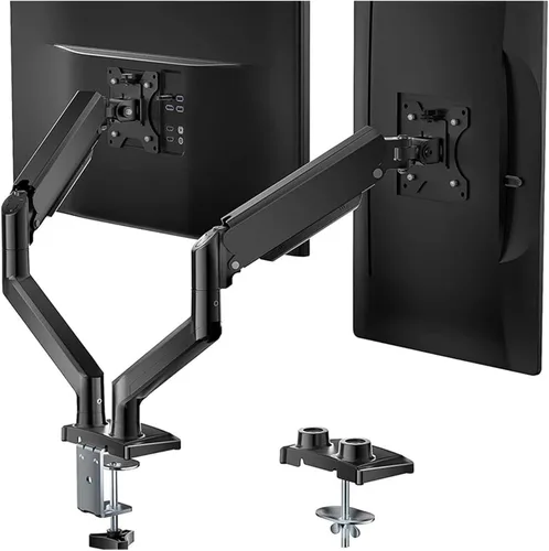Desk Arm, Dual Monitor Mount for 13″–34″ Screens, Adjustable Stand, with 180° Swivel, Tilt, 360° Rotation for Home Office,for Office Use