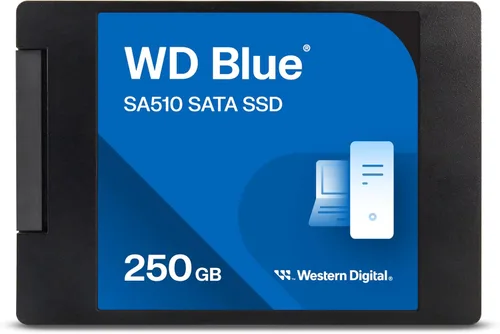 Western Digital 250GB WD Blue SA510 SATA Disco duro interno SSD de estado sólido - SATA III 6 Gb/s, 2.5"/7mm, hasta 555 MB/s - WDS250G3B0A
