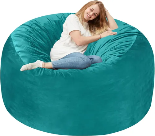 Vista 241 de de 3 pies con relleno de espuma viscoelástica, puf grandes, sofá suave con funda de terciopelo holandés, 36 x 36 x 24 pulgadas (morado)