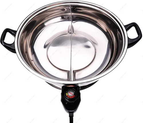 Vista 2 de Olla caliente de Shabu Shabu, olla caliente mongol eléctrica con el divisor