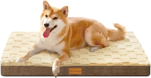 Vista 20 de Patas Lague Cama ortopédica para perro tamaño mediano 76cmX51cm, cama impermeable de espuma de celdilla de huevo suave y cálida para mascotas