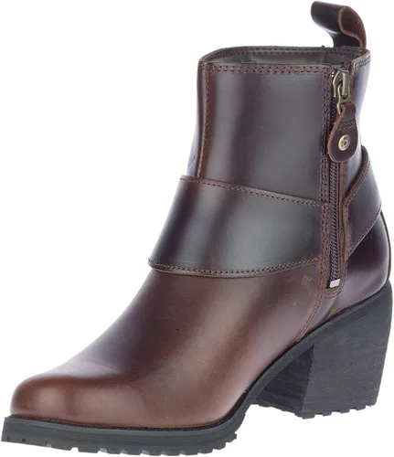 Vista 2 de Harley-Davidson Lalanne - Botas casuales de motocicleta con cremallera para mujer, tacón medio, 2-3 pulgadas Marrón