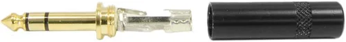 Vista 3 de Seismic Audio SAPT253 3-Pole 1/4-Inch Male Stereo Jack Plug - Negro y Oro