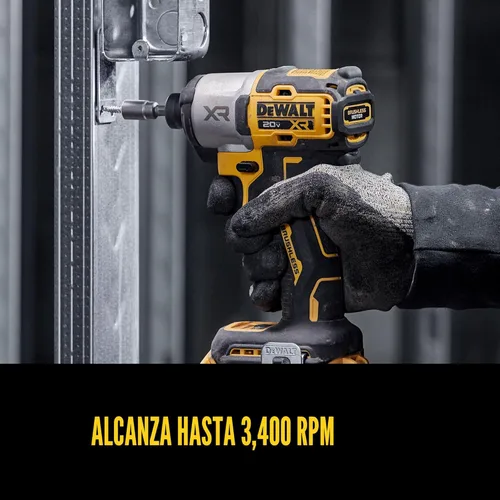 Vista 8 de DEWALT 20V MAX XR - Kit combinado de herramienta eléctrica inalámbrica de taladro de impacto y taladro de martillo, incluye 2 baterías POWERPACK