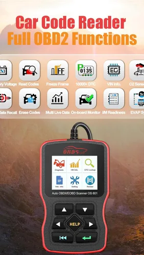 Vista 3 de OS601 Escáner OBD2 Herramienta de Diagnóstico Lector de Códigos Herramienta de Escaneo de Fallas del Motor para Automóviles OBD-II desde 1996