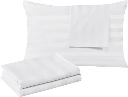 Vista 12 de Juego de 2 protectores de almohada de algodón egipcio 100%, tejido satinado de 400 hilos, protectores de almohada estilo cremallera de fácil cuidado