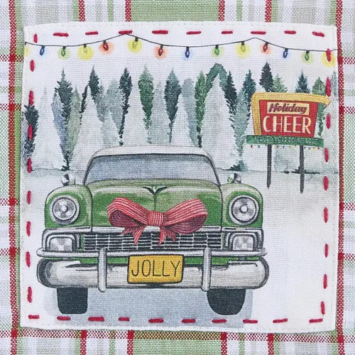 Vista 3 de Park Designs Winter Woods - Juego de 2 paños de cocina decorativos a cuadros verdes de 18 x 28 pulgadas, para decoración de Navidad e invierno