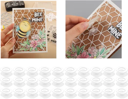 Vista 15 de BAOFALI Juego de 150 piezas de mini acción tambaleantes, resortes autoadhesivos, pequeños movers de Wobblers para hacer tarjetas, manualidades