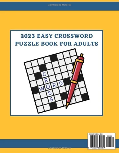 Vista 2 de Easy Crossword Puzzles For Adults 90 Puzzles Easy Crossword Puzzle Books For Adults Large Print With Solution For Stress Relief
