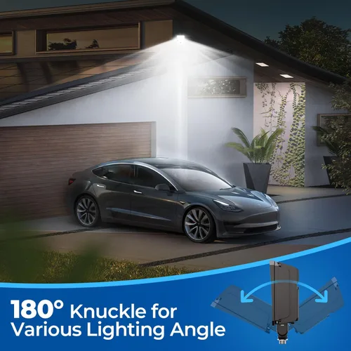 Vista 3 de CINOTON - Apliques de luz LED de 100 W para exteriores, 15000 lúmenes, IP65 impermeables, iluminación de seguridad para pared con articulación