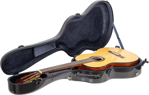 Vista 13 de Crossrock Air Carbon® Dreadnought - Funda para guitarra acústica Carcasa 100% de fibra de carbono, bloqueo TSA, correas de mochila, funda Azul
