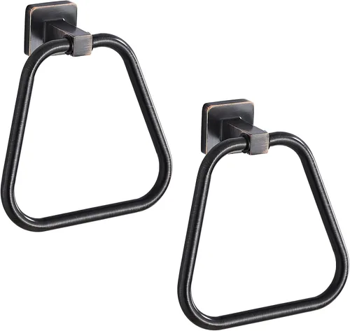 Vista 11 de Anillo de toalla de oro cepillado para baño, soporte de toalla de baño de cocina, montaje en pared, acero inoxidable resistente