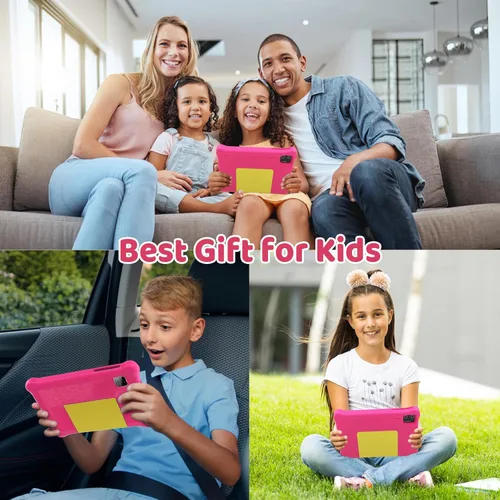Vista 6 de Tablet infantil de 7 pulgadas para niños Android 12 con funda, WiFi, Bluetooth, modo de control parental, cámara dual, protección ocular, tableta