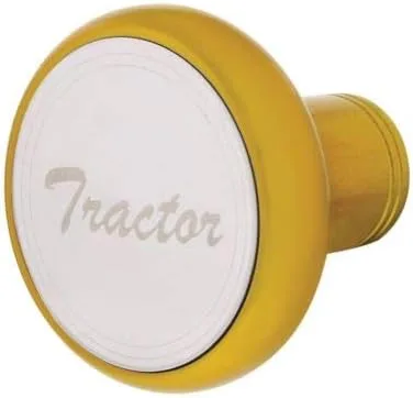 United Pacific 22968 - Pomo de Control de Válvula de Freno de Aire - "Tractor" Deluxe Aluminio Tornillo - Con Placa Inoxidable - Elect