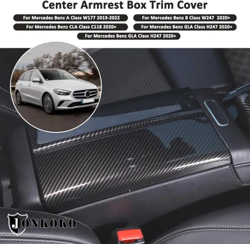 Vista 4 de Funda para reposabrazos interior de automóvil para Benz Clase A W177 2019-2022 2019-2022 para reposabrazos de consola de automóvil, accesorios