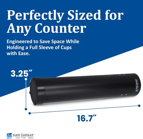 Vista 4 de San Jamar C3165BK Med Pull WTR - Taza, color negro