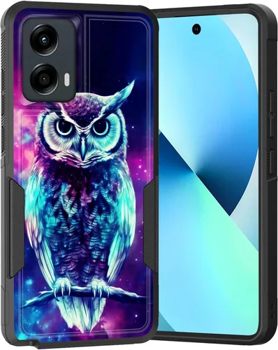 Vista 144 de para Moto G Play 4G 2024, funda de dos capas híbrida resistente y a prueba de golpes, PC duro + silicona suave protectora para Motorola Moto G Play