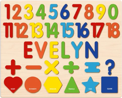 Vista 11 de Rompecabezas personalizado con nombre para niños, rompecabezas de madera para niños pequeños, regalos de cumpleaños para niñas de un año, regalos