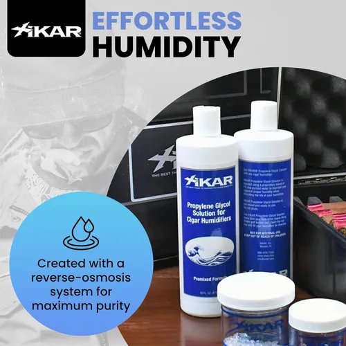 Vista 6 de Xikar Solución de humidor de puros, propilenglicol premezclado prémium para un 70% de mantenimiento de la humedad relativa, control de humedad