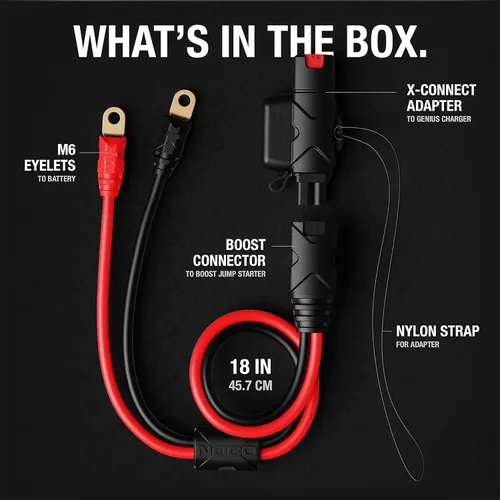Vista 5 de NOCO GBC007 - Cable de extensión Boost X-Connect de 18.5 pulgadas para arrancadores de litio GB20, GB40, GB50 y GBX45 (paquete de 6)