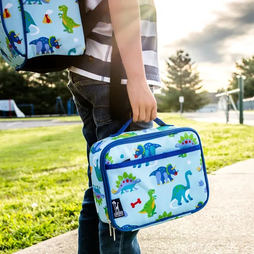 Vista 2 de Wildkin Lonchera Aislada para Niños Varones – Duradera y Reutilizable para la Escuela y Viajes (Dinosaur Land)