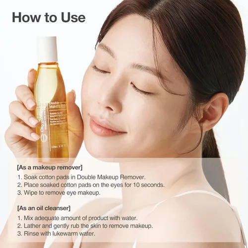 Vista 4 de OxygenCeuticals Removedor de maquillaje doble: aceite limpiador suave a base de plantas para pieles sensibles, elimina el maquillaje de ojos