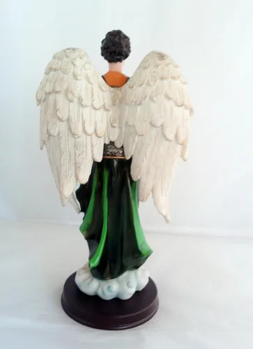 Vista 2 de Estatua de San Arcángel Gabriel San Arcangel St Estatua Angel Santo de 11 pulgadas