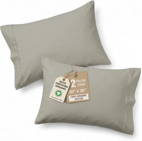 Vista 12 de Lane Linen - Juego de 2 fundas de almohada, 100% algodón orgánico, tamaño estándar, suaves, color blanco (20 x 26 pulgadas)