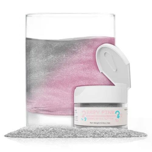Vista 203 de Brew Glitter - Purpurina comestible rosa claro para bebidas, cócteles, cerveza y bebidas 1 frasco de 4g