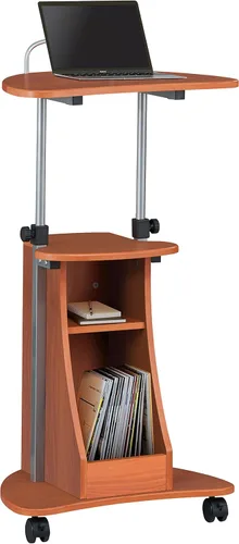 Vista 10 de Techni Mobili - Carrito móvil médico para ordenador portátil, ajustable en altura, color negro, B005