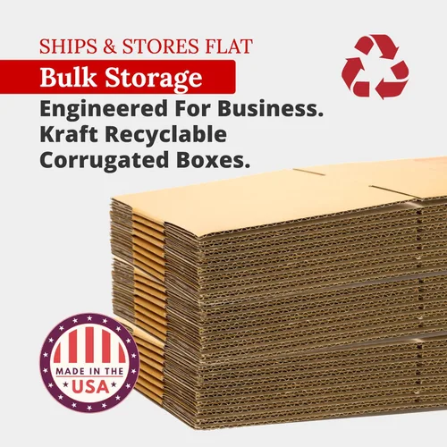 Vista 3 de Seleccione un tamaño: cajas planas marca Partners., Kraft, 25