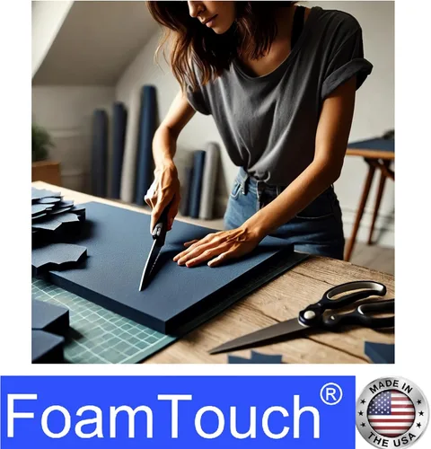 Vista 4 de FoamTouch Espuma azul de alta densidad de 1 pulgada de grosor x 24 pulgadas de ancho x 72 pulgadas de largo, ideal para acolchado de espuma