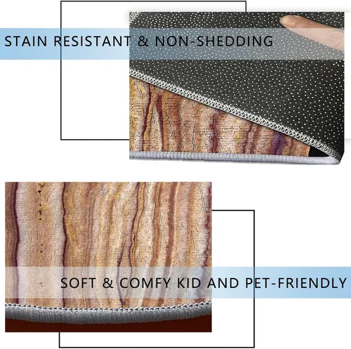 Vista 34 de Alfombra redonda de 39 pulgadas para silla de oficina industrial para suelos de madera dura, color oro rosa, protectores de suelo, tapete resistente